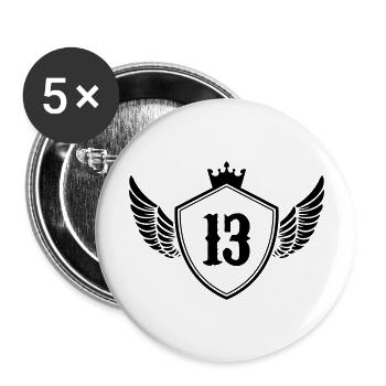 Armoiries 13 - Lot de 5 grands badges (56 mm) - blanc - Devant