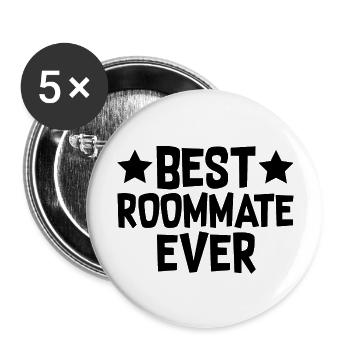 Best Roommate Ever - Buttons large 2.2''/56 mm (5-pack) - white - Front