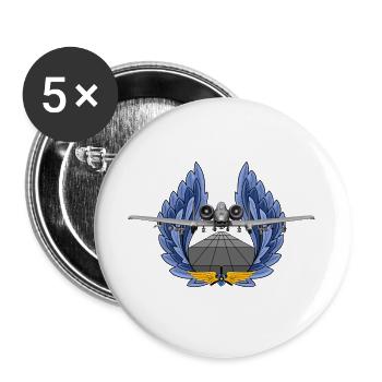 A-10 Thunderbolt - Buttons large 2.2''/56 mm (5-pack) - white - Front