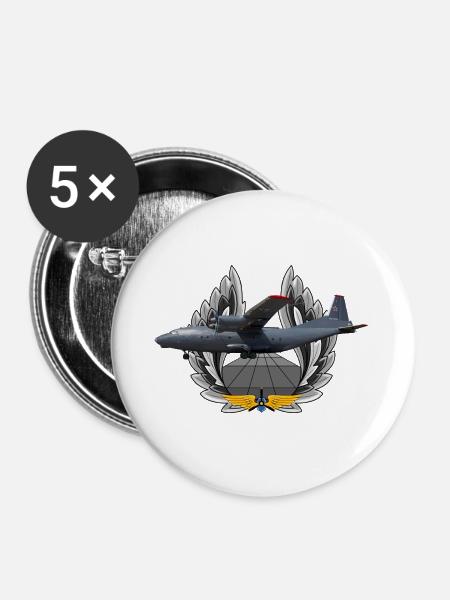 An-12 - Buttons groß 56 mm (5er Pack) - Weiß