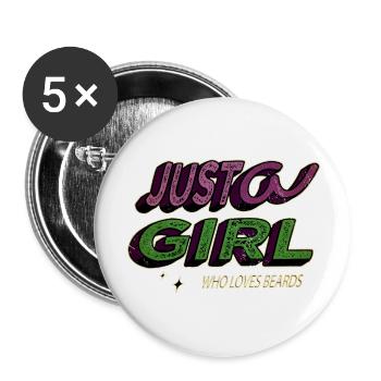Bday antiviral poils faciaux présents - Lot de 5 grands badges (56 mm) - blanc - Devant