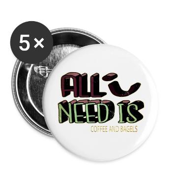 Idée cadeau Jogue heureuse boisson blagues cadeau - Lot de 5 grands badges (56 mm) - blanc - Devant