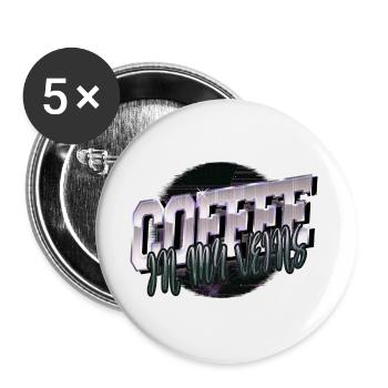 lait présent génial boire des dictons drôles fatigués - Lot de 5 grands badges (56 mm) - blanc - Devant
