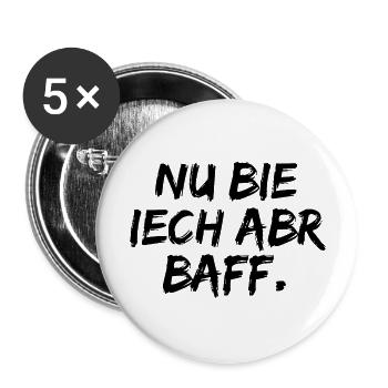 Erzgebirge Erstaunt Lustig - Buttons groß 56 mm (5er Pack) - Weiß - Vorne
