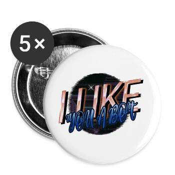 gift awesome present computer robotics engineer - Buttons groß 56 mm (5er Pack) - Weiß - Vorne