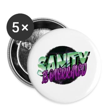 art books and cats typography animal - Buttons groß 56 mm (5er Pack) - Weiß - Vorne