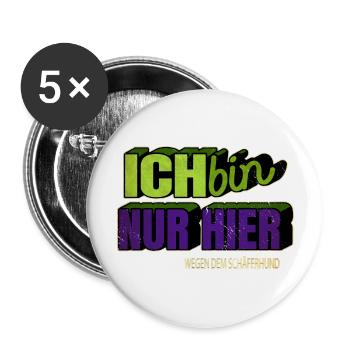 witzig weihnachten hundeliebhaber bday bullterrier - Buttons groß 56 mm (5er Pack) - Weiß - Vorne