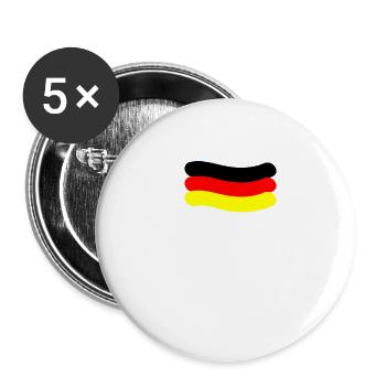 Fußball Soccer - Lot de 5 grands badges (56 mm) - blanc - Devant