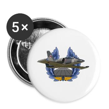 Aero L-39 Albatros - Buttons groß 56 mm (5er Pack) - Weiß - Vorne