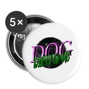 Dog Pet Golden Retriever Animal Shelter - Buttons large 2.2''/56 mm (5-pack) - white - Front