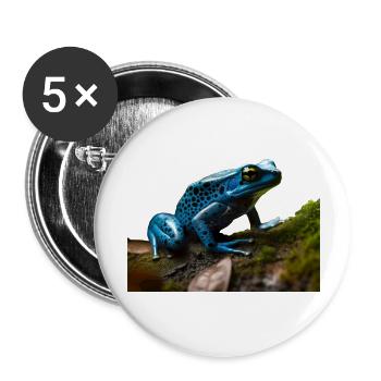 Poison dart frogs are used by indigenous people - Buttons large 2.2''/56 mm (5-pack) - white - Front