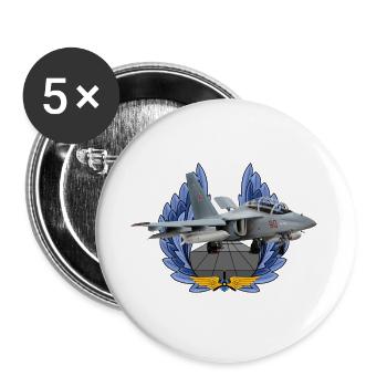 Yak-130 - Buttons groß 56 mm (5er Pack) - Weiß - Vorne