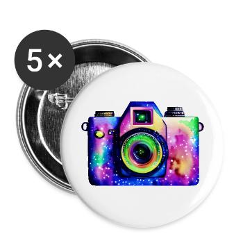 Photographing Camera Photographer Funny Photographer - Buttons large 2.2''/56 mm (5-pack) - white - Front
