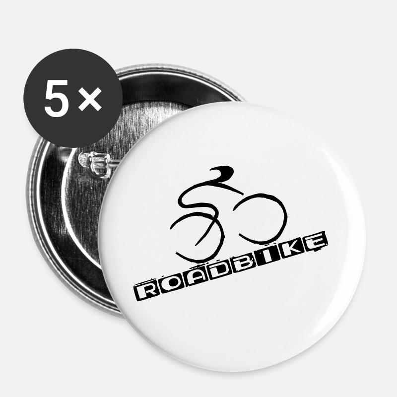Cycling - Buttons groß 56 mm (5er Pack) - Weiß