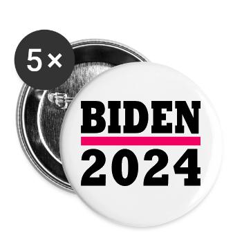 Biden 2024 - Buttons groß 56 mm (5er Pack) - Weiß - Vorne