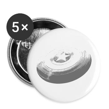 Frisbee - Buttons groß 56 mm (5er Pack) - Weiß - Vorne