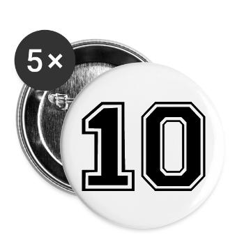 10 - Buttons groß 56 mm (5er Pack) - Weiß - Vorne