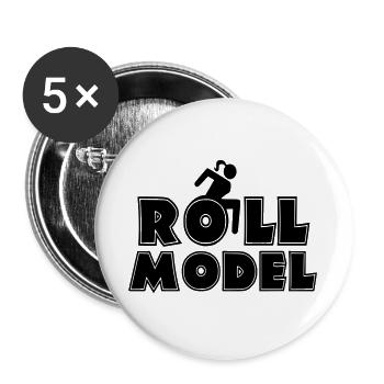 Female wheelchair user is a role model * - Buttons large 2.2''/56 mm (5-pack) - white - Front