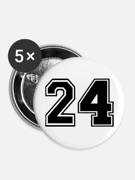 24 - Buttons groß 56 mm (5er Pack) - Weiß