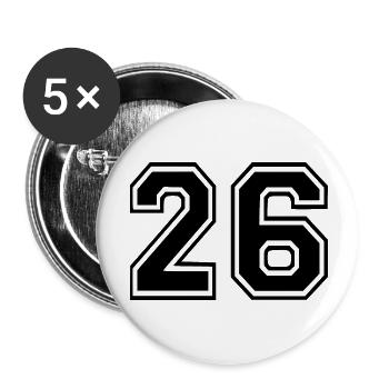 26 - Buttons large 2.2''/56 mm (5-pack) - white - Front