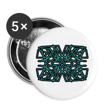 Muster - Buttons groß 56 mm (5er Pack) - Weiß - Vorne