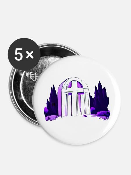 Grab - Buttons groß 56 mm (5er Pack) - Weiß