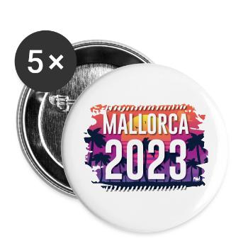 Majorque 2023 - Lot de 5 grands badges (56 mm) - blanc - Devant