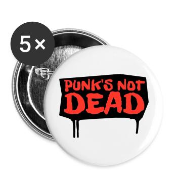 Les punks ne sont pas morts | édition rouge - Lot de 5 grands badges (56 mm) - blanc - Devant