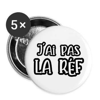 j'ai pas la réf - Lot de 5 grands badges (56 mm) - blanc - Devant