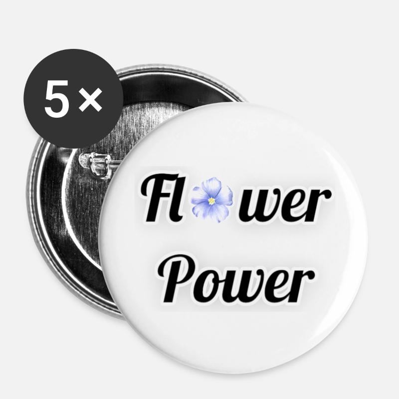 Sayings - Buttons large 2.2''/56 mm (5-pack) - white