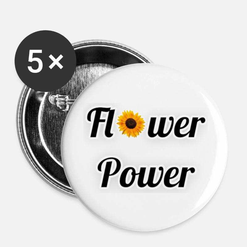 Sayings - Buttons large 2.2''/56 mm (5-pack) - white