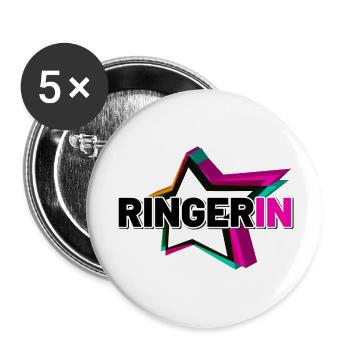 Ringerin - Buttons groß 56 mm (5er Pack) - Weiß - Vorne
