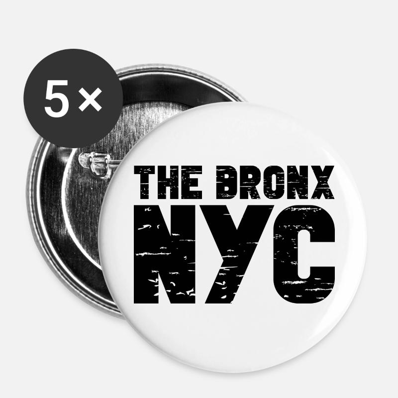 The Bronx - Buttons large 2.2''/56 mm (5-pack) - white