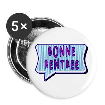 ZURÜCKKEHREN. ALPHABET. ES LEBE DIE RÜCKKEHR. - Buttons groß 56 mm (5er Pack) - Weiß - Vorne