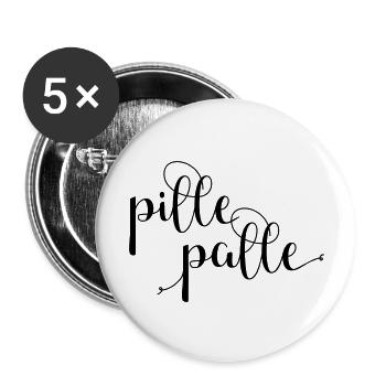 pille palle - Buttons groß 56 mm (5er Pack) - Weiß - Vorne
