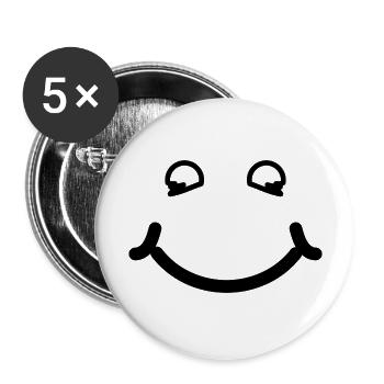 Smile - Buttons large 2.2''/56 mm (5-pack) - white - Front