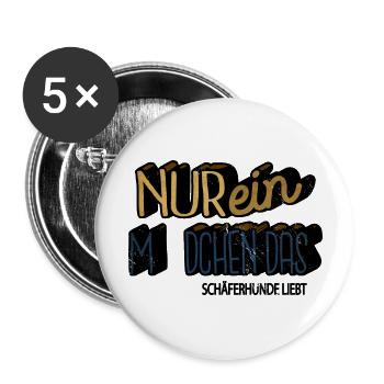 spaß lustiger spruch chihuahua hundehalter pfote - Buttons groß 56 mm (5er Pack) - Weiß - Vorne