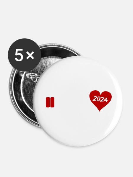 grandma loading 2024 - Buttons groß 56 mm (5er Pack) - Weiß