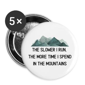 More time in the mountains! - Buttons large 2.2''/56 mm (5-pack) - white - Front