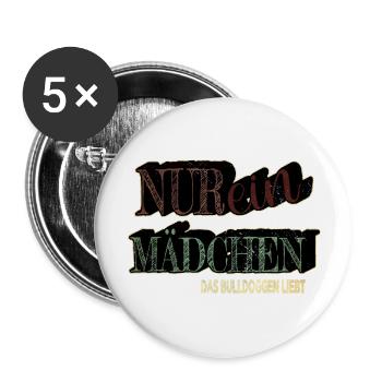 hundeliebhaber geschenk geburtstag hunderasse hund - Buttons groß 56 mm (5er Pack) - Weiß - Vorne