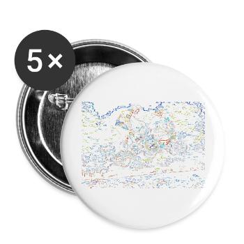 BMX - Buttons groß 56 mm (5er Pack) - Weiß - Vorne