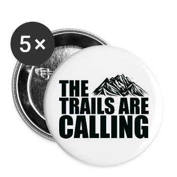 Trail Run Ultra Trail Running Montagne Trekking Course à pied - Lot de 5 grands badges (56 mm) - blanc - Devant