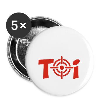 Focus sur toi (blanc) - Lot de 5 grands badges (56 mm) - blanc - Devant