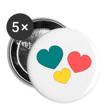 CHRISTMAS. YEAR. ANNIVERSARY. RETIREMENT. FATHER'S DAY - Buttons large 2.2''/56 mm (5-pack) - white - Front