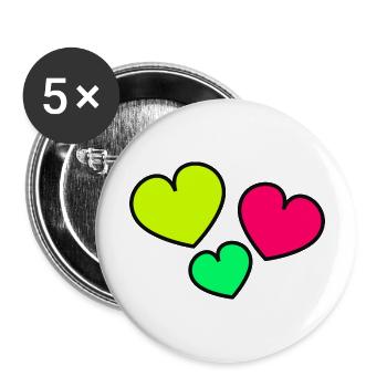 CHRISTMAS. YEAR. ANNIVERSARY. RETIREMENT. FATHER'S DAY - Buttons large 2.2''/56 mm (5-pack) - white - Front