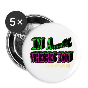 go vegan humour présenter drôle plante droits des animaux - Lot de 5 grands badges (56 mm) - blanc - Devant