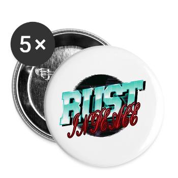 christmas robots boys artificial intelligence - Buttons groß 56 mm (5er Pack) - Weiß - Vorne