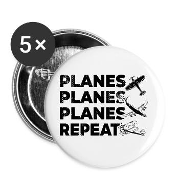 Planespotter Spell - Buttons large 2.2''/56 mm (5-pack) - white - Front