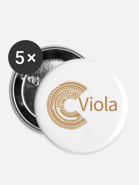 Für Viola - Buttons groß 56 mm (5er Pack) - Weiß