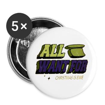 idée présente père noël vélo lune dictons génial - Lot de 5 grands badges (56 mm) - blanc - Devant